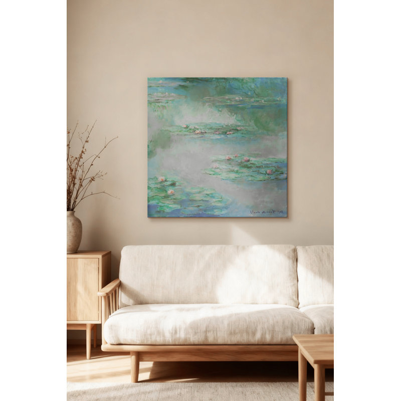 "Nymphéas", reproduction sur toile tendue, H 12 po x l 12 po