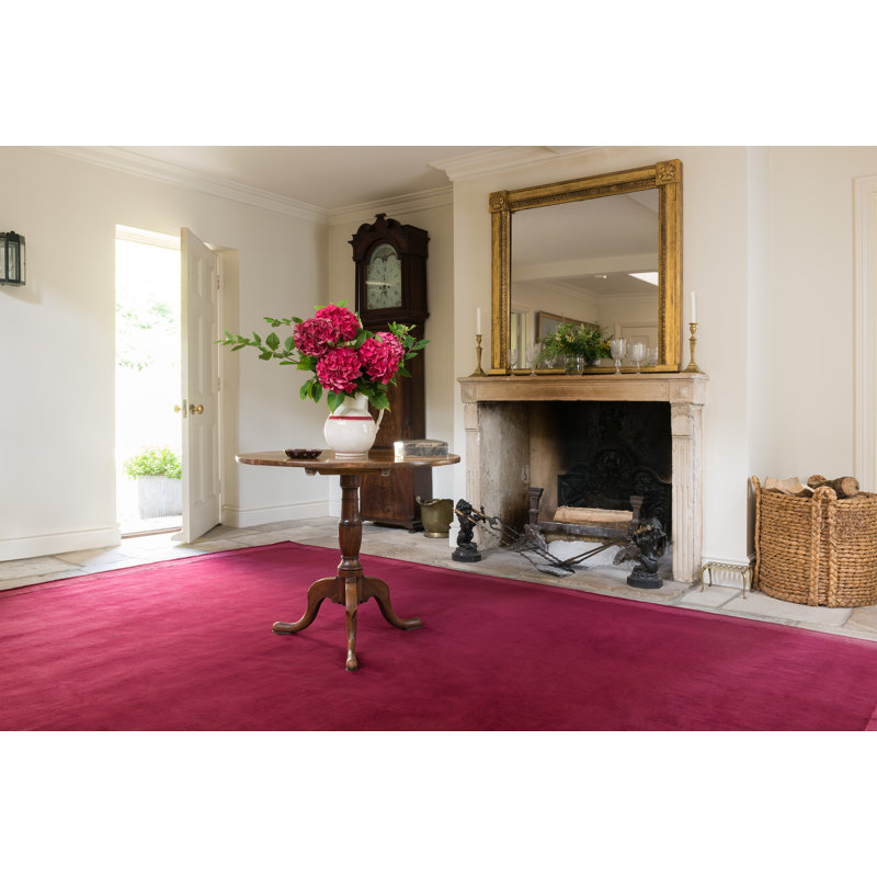 Farrow & Ball Silk Border Keepers Red Area Rug, Rectangle 12' x 18'