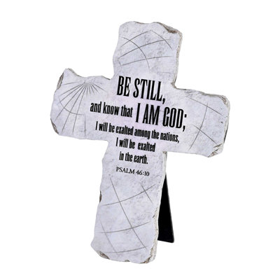 Croix de table Be Still And Know 7H