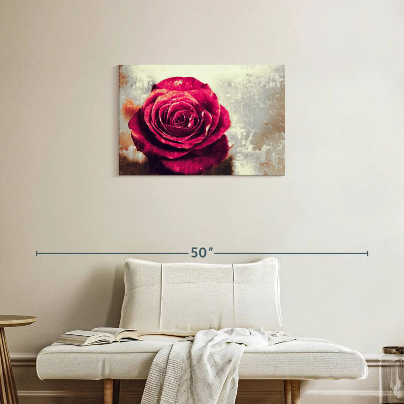 Rose texturé Harnek, H 20 po x l 30 po