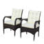 Chaises de salle à manger 2 pièces avec coussins Liberatore (coussin beige)
