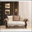 Causeuse de style traditionnel en bois d'ameublement en chenille de couleur beige