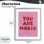 «You Are Magic», impression encadrée sous verre rouge et rose, design par Lish Creative-1836429340-1836429337