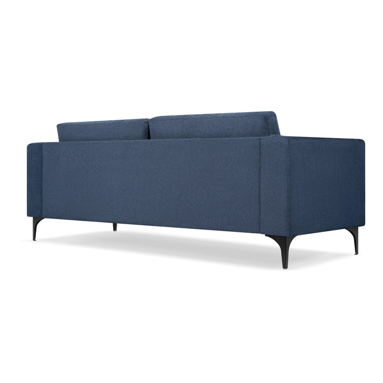 Laila 87 Chenille Fabric Sofa with Block Legs by Furniture of