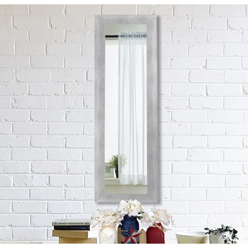 Flat Wall Mirror, 78" H x 39" W, Silver