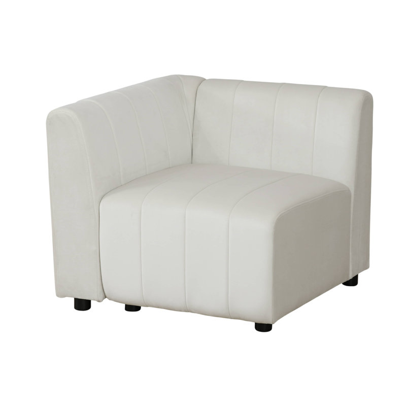 KOKO - Canapé modulaire en microfibre blanc pour salon minimaliste