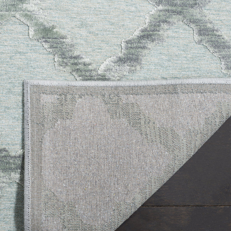 Nancy Geometric Viscose Area Rug, Rectangle 122 x 170 cm