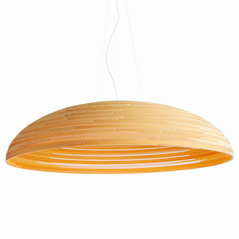 Scraplights Float 60 Pendant Natural, Blonde, 9" H x 34" W x 34" D