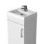 Meuble-lavabo de salle de bain blanc - intérieur spacieux, lavabo, compartiment, longue durée