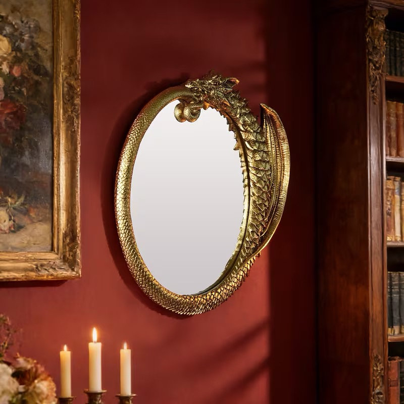 Gothic Mythical Dragon Wall Mirror