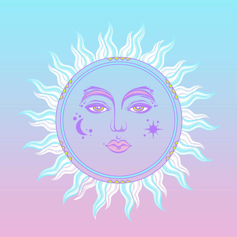 " Celestial Sun ", 12" H x 12" W
