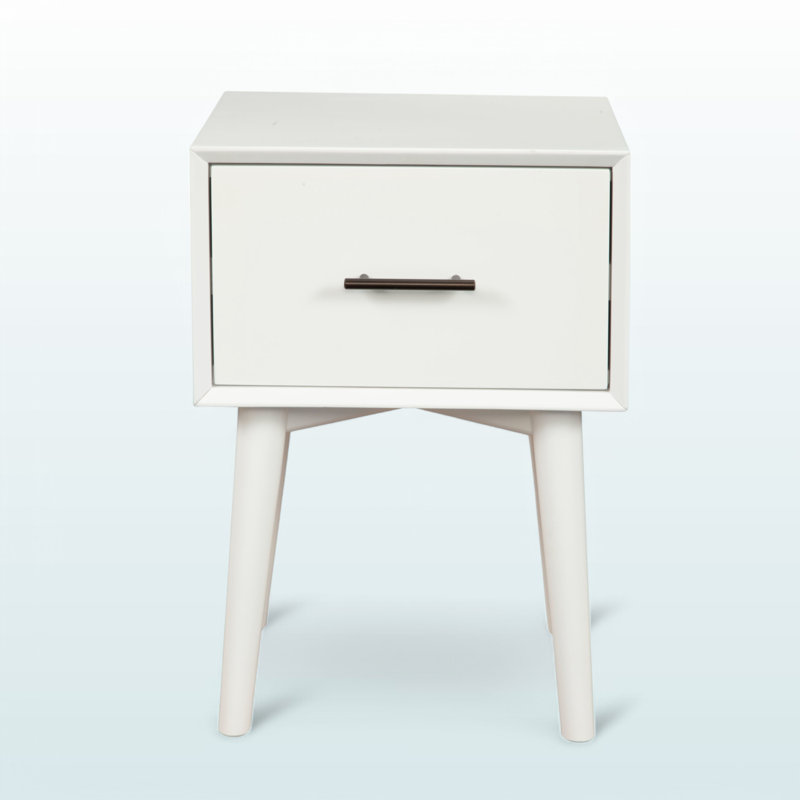 Table de bout River, H 26,34 po x l 17,84 po x P 14,74 po, Blanc