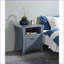 Table basse en bois composite gris avec 2 tiroirs et rangement ouvert, peu encombrant pour le salon-1366306954