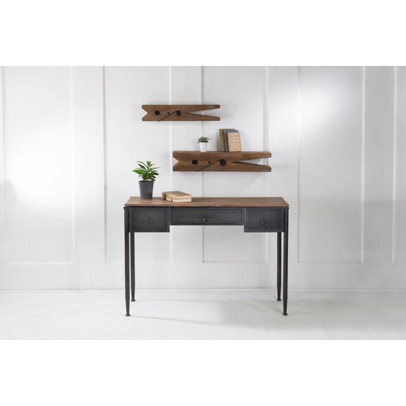 Cox 2 Piece Floating Shelf, Brown
