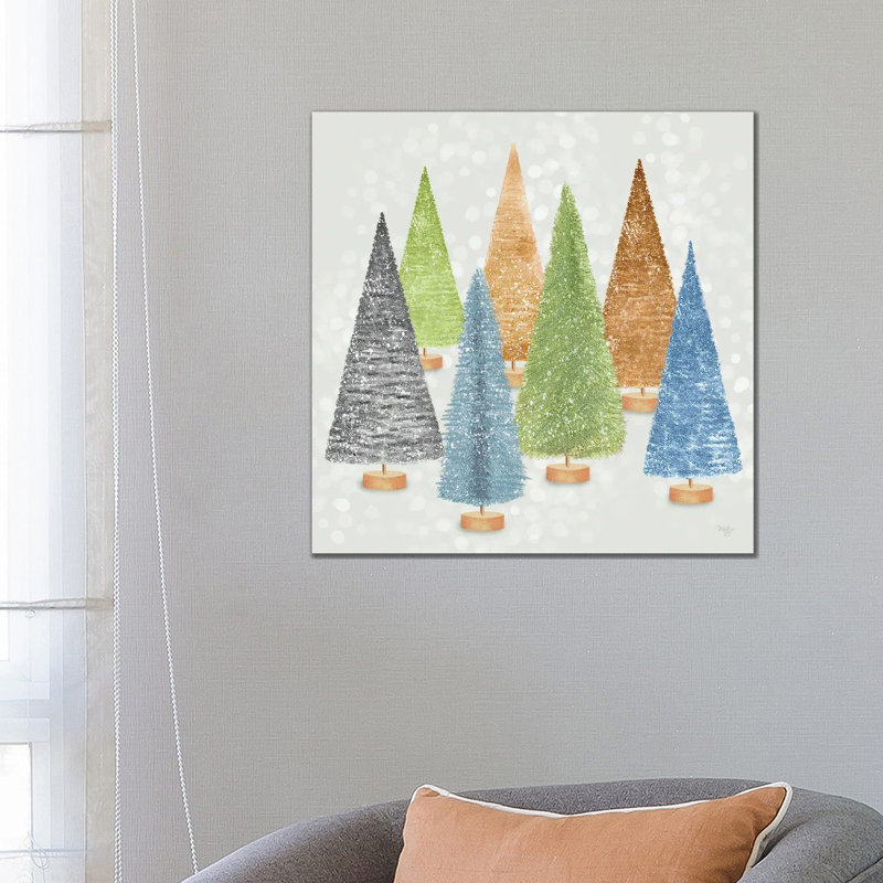 «Snowy Skies», reproduction d'art sur toile tendue, H 26 po x l 26 po, Toile tendue, Ne s’applique pas