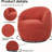 Coral Accent Chair - 360 Swivel With Fabric In Color Fluffy Delight