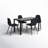 Ally Glass Top Four Leg Dining Set-1078268823-1141669915