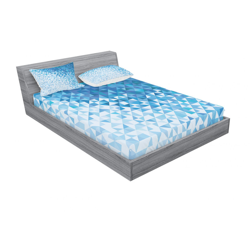 Ensemble de draps à motif mosaïque numérique, Ensemble de drap pour grand lit avec drap-housse