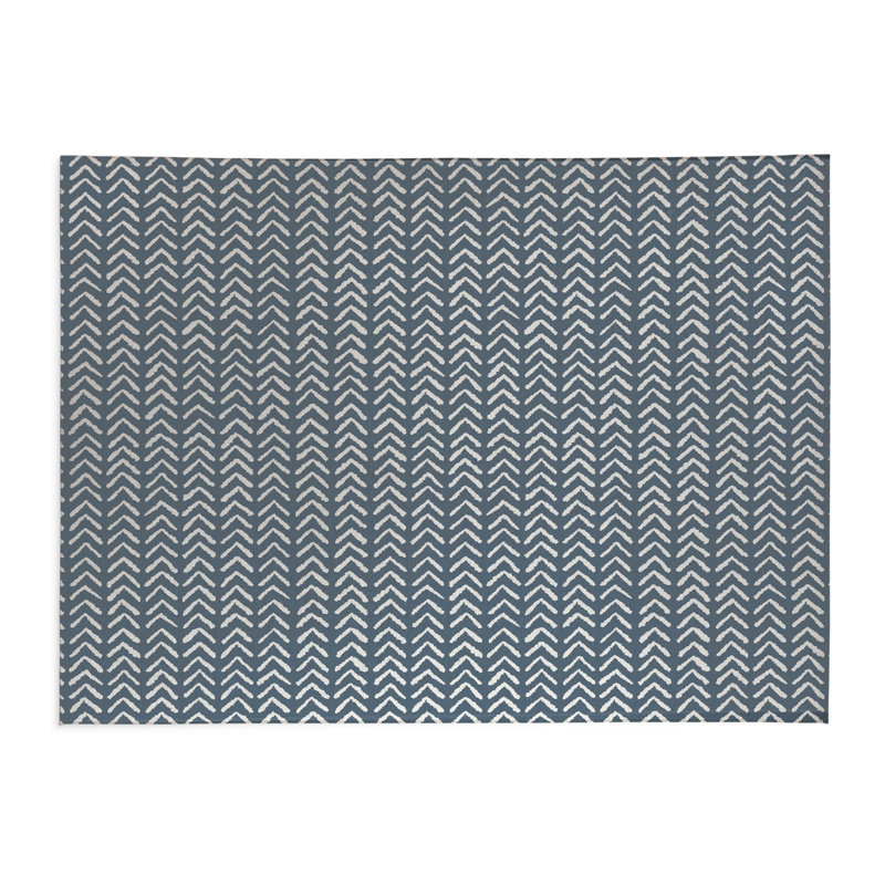 Tapis de cuisine Tribe Way, Bleu, Rectangle 5 pi x 7 pi