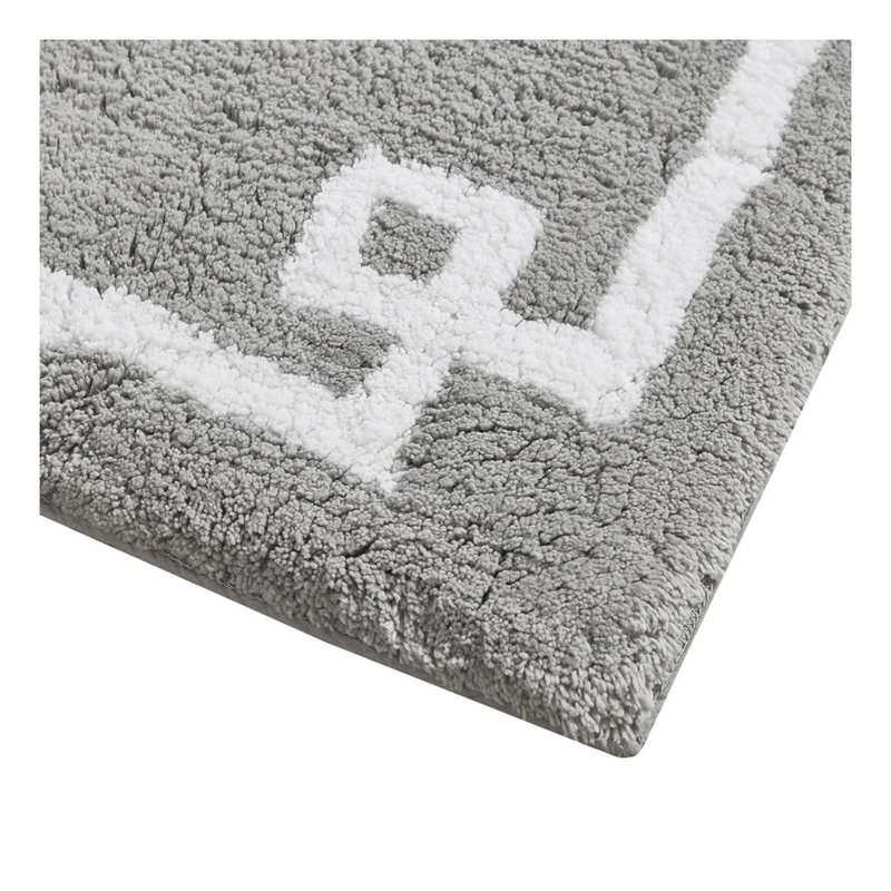 Oeko-Tex Certified Cotton Tufted Bath Rug, 24" x 72", Grey