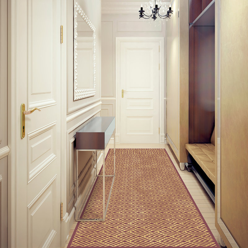 Blanken Non-Slip Chevron Doormat, Runner 80 x 300cm