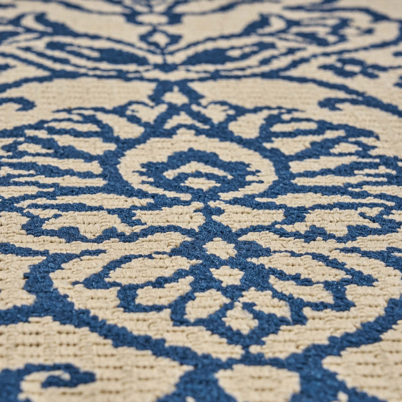 Tapis ivoire rectangulaire en polypropylène 5 pi 3 po x 7 pi
