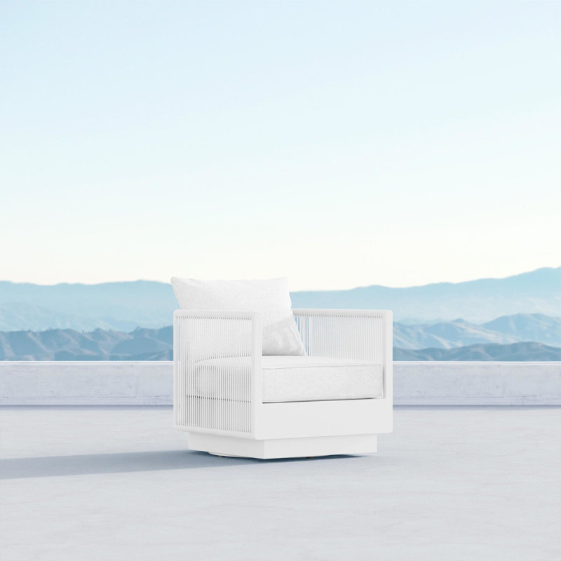 Porto Patio Chair with Cushion, Pearl Gray/Cloud