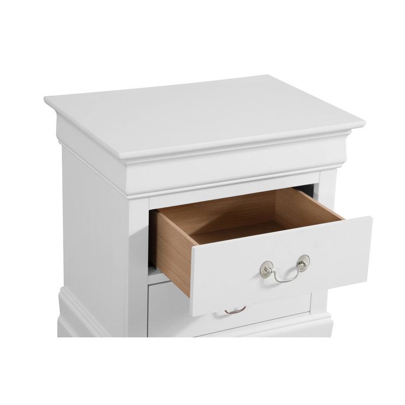 Table de chevet blanche avec grand espace - 2 tiroirs, H 24 po x l 21 po x P 16 po, panneau de particules, convient à différents styles de chambre à coucher Élégant pour le rangement et l'esthétique P 16 po efficace, assemblage, correspond au thème
