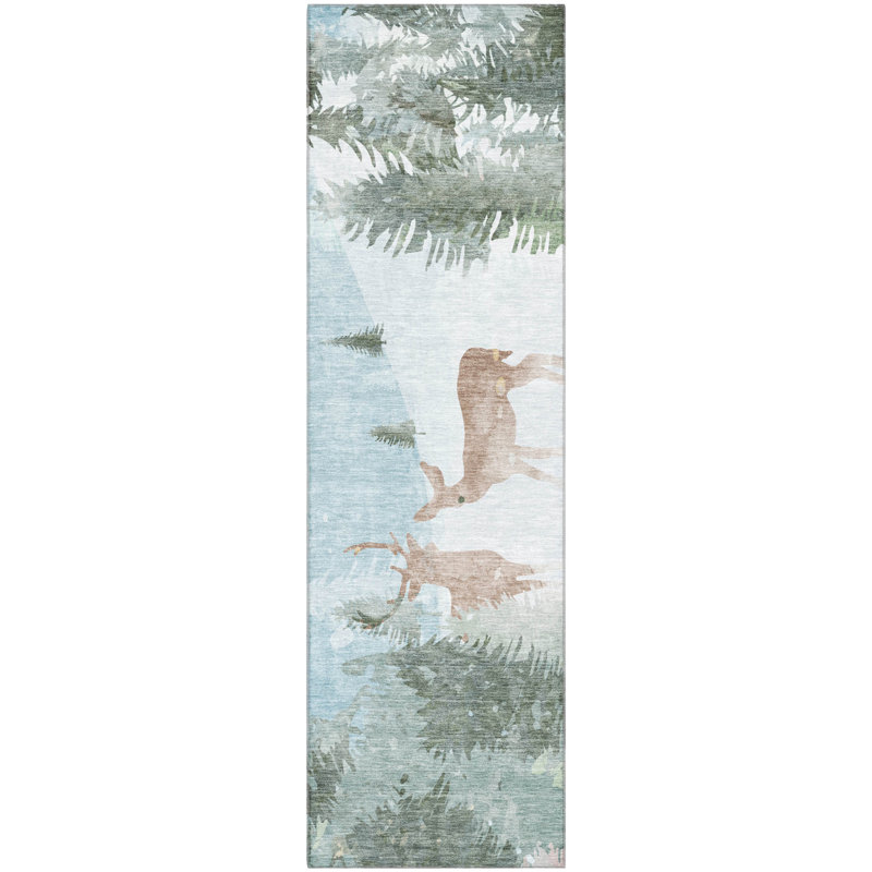 Tapis de Noël de qualité supérieure lavable à la machine à quai AMF1821, Tapis de couloir 2 pi 3 po x 7 pi 6 po