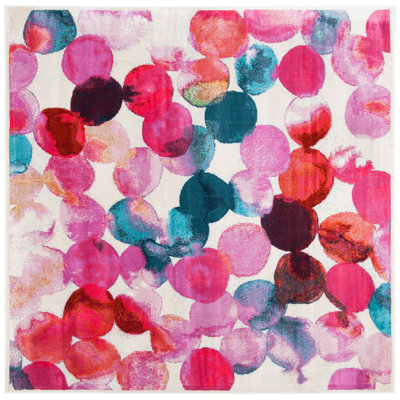 Ofrath Power Loom Pink Area Rug