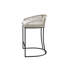 Tabouret de comptoir tissé de 25 po: assise rembourrée texturée et base en métal avec tabouret de 25 po