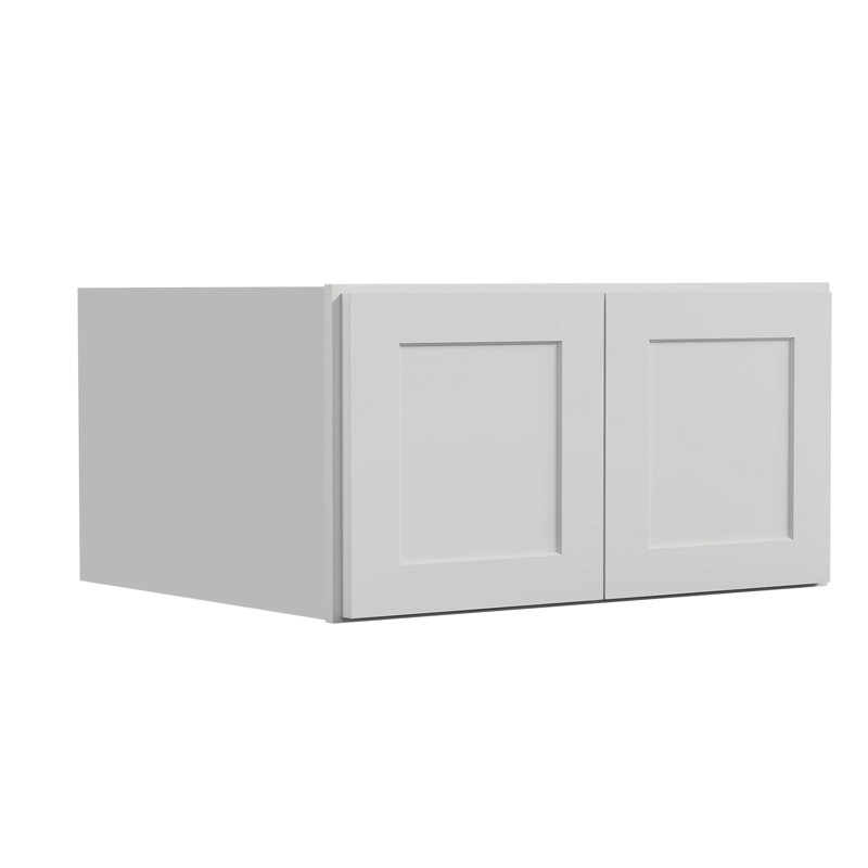 Meuble mural standard HOMEIBRO Cozy Design, 33 po L x 24 po P x 18 po H, en contreplaqué, couleur gris tourterelle. À assembler soi-même.