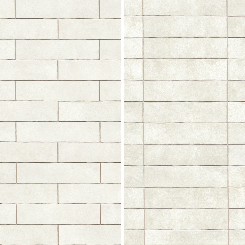 Crackle 2-7/8 In. X 11-7/8 In. Ceramic Wall Tile, Beige