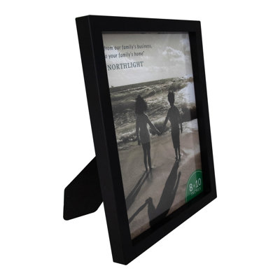 10.75" Classical Rectangular 8" x 10" Photo Picture Frame - Matte Black