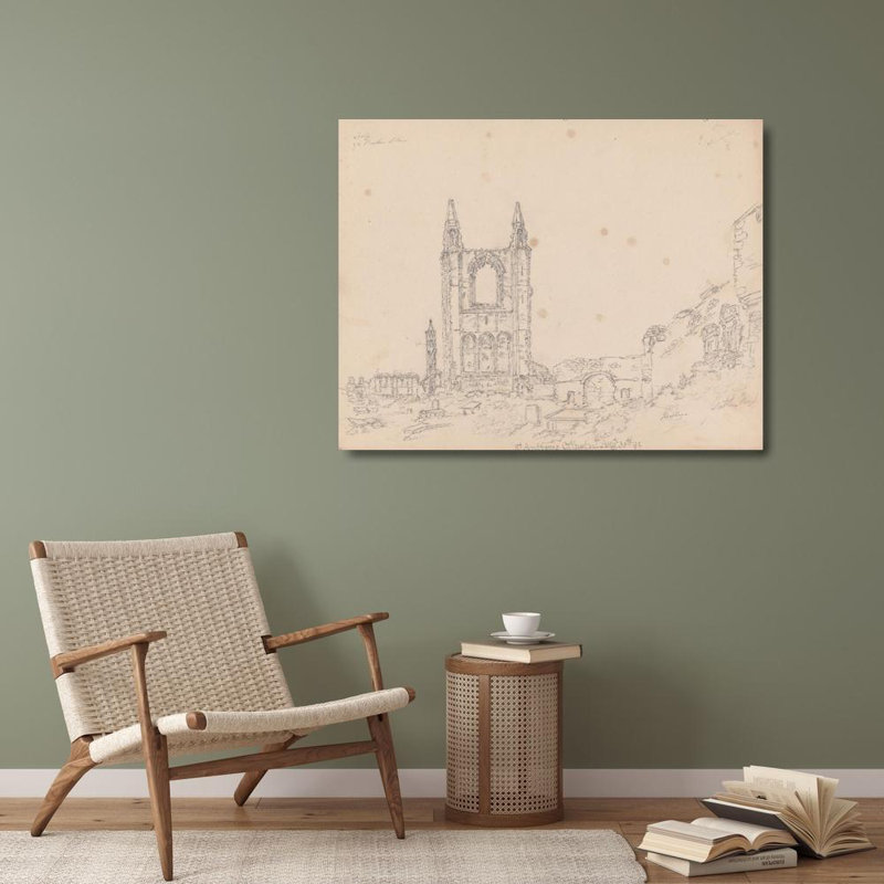 "La cathédrale de St. Andrews, Écosse" par James Moore - Art mural sur toile tendue avec châssis, H 40 po x l 28 po