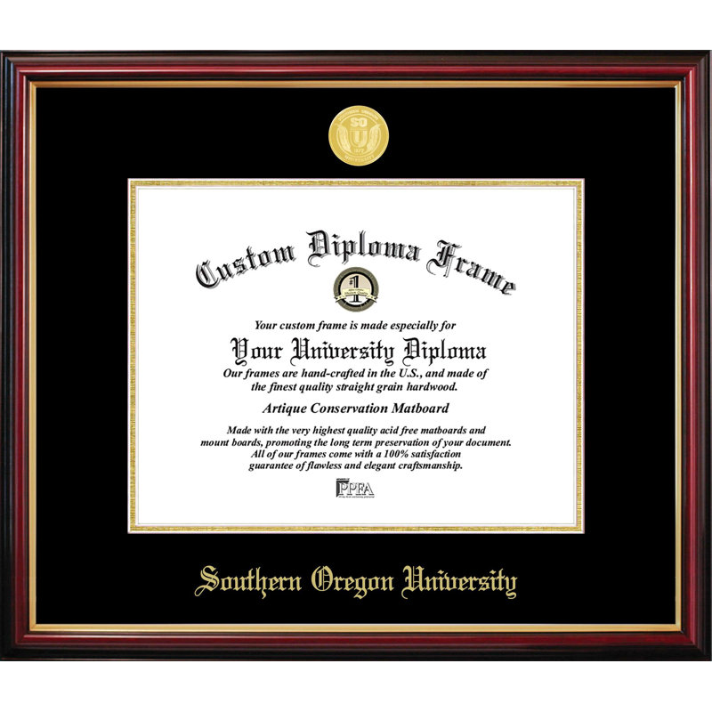 Southern Oregon University Petite Diploma Frame, NCAA Southern Oregon, 11" W x 8.5" H