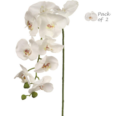 Artificial Phalaenopsis Orchid Stems (Set of 2)
