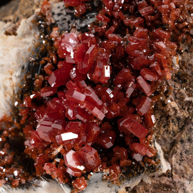 Genuine Vanadinite Crystal Cluster