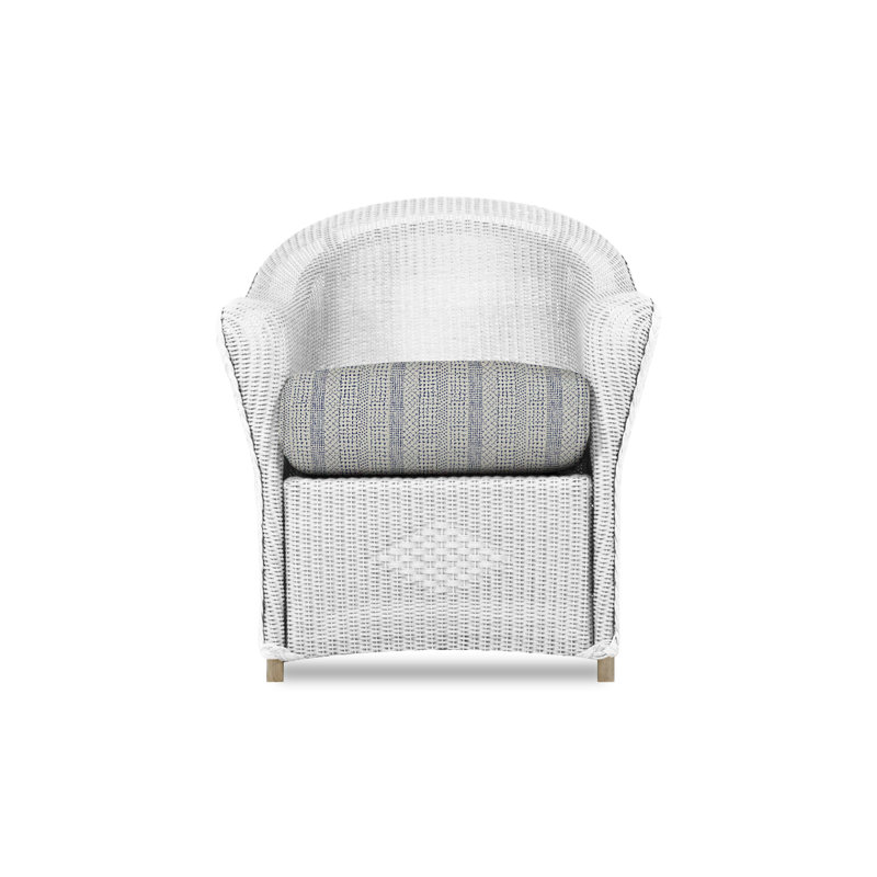 Reflections Outdoor Dining Armchair, Demo Oatmeal, White