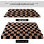 Tapis à carreaux noir et chameau pour l'intérieur, adapté aux salons, aux chambres et aux chambres d'enfants.-2030541860-2030541885