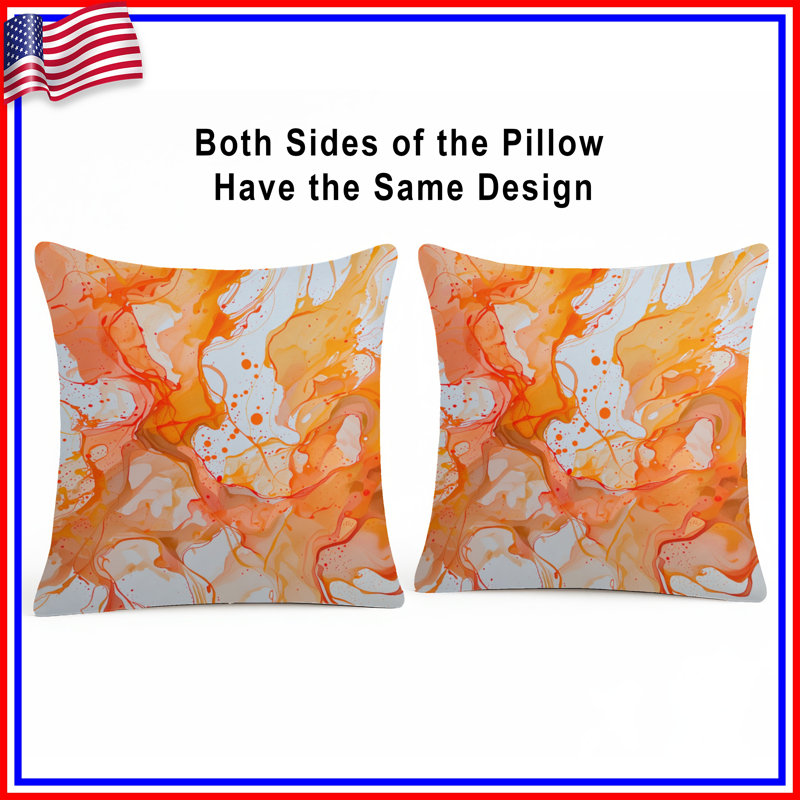 Abstract Swirls Throw Pillow, Abstract Double Sided Pillows, 20 x 20 inches