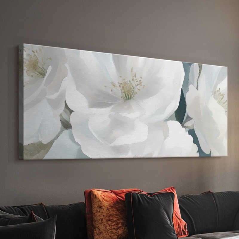 Botanical Series-CCSCXXIX- Toile tendue avec châssis - Prêt à être accroché, H 16 po x l 40 po