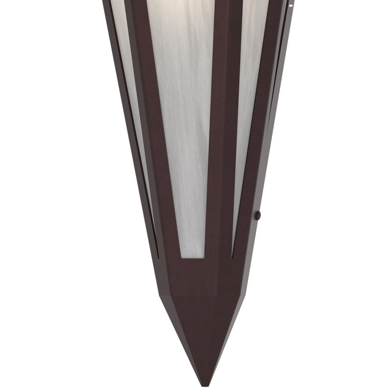 Brum 2 - Light Flush Mounted Sconce, Oil Rubbed Bronze, Amber, Glass