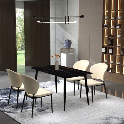 4-Legs Modern Sintered Stone Top Dining Table