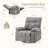 36.2" Swivel Rocker Upholstered Recliner with Massage and Heat-542704742