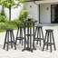 Ensemble de 3 tabourets de bar et table ronde HDPE-1893079069