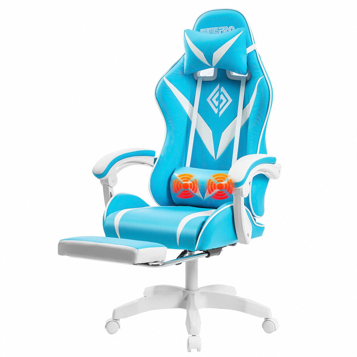 WOODYHOME PC & Racing Ergonomic Gaming Chair With Massage And Footrest & Reviews | Wayfair