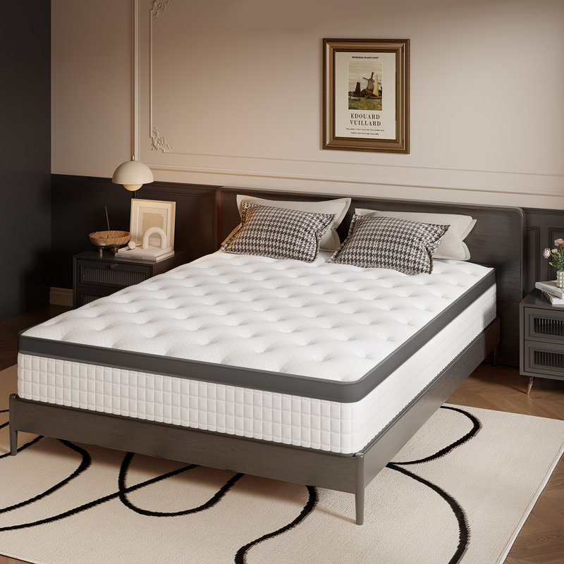 25cm Medium Hybrid Mattress – Memory Foam & Pocket Spring Mattress in a Box, Double (4'6)