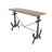 Addeson Black Metal Anchor Console Table with Brown Wood Top 48" x 15" x 31"