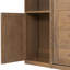 Grand lit escamotable en bois avec tablettes et armoires de rangement, couleur bois-1364226512